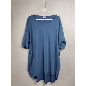 LuLaRoe Womens XL Blue Tunic Top Oversized Batwing Sleeve Casual Comfort